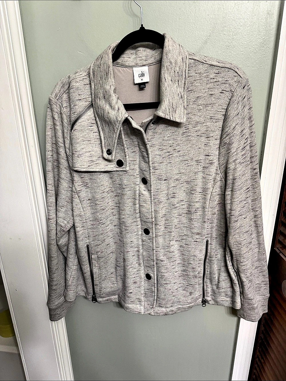 Cabi Rookie Jacket Women's Gray Utility Jacket XL